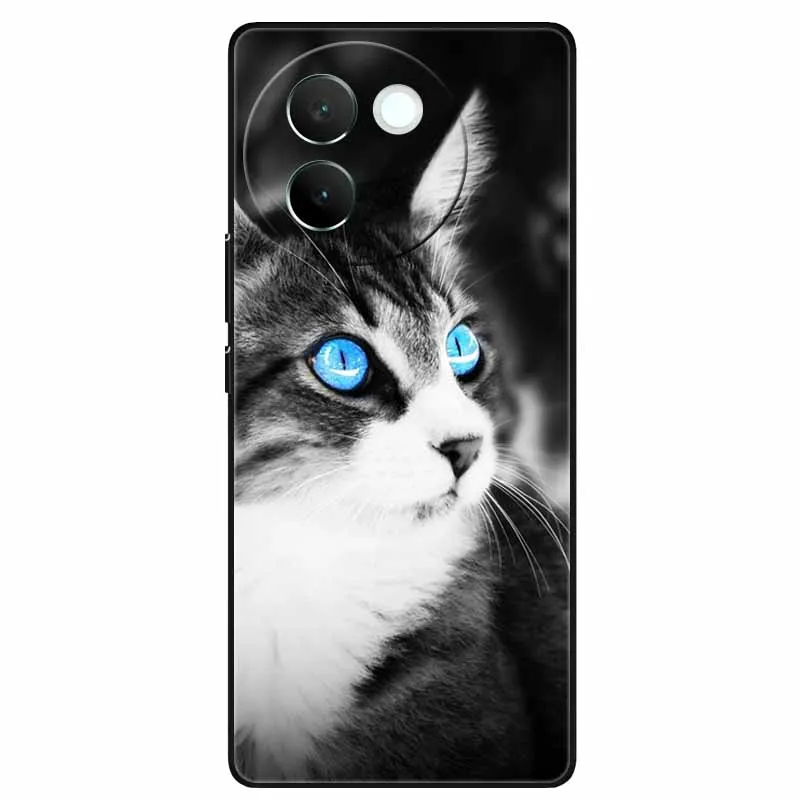 For Vivo V30e 5G Case V 30e Cute Cartoon Painted TPU Silicone Luxury Phone Cases On for Vivo V30e 5G Shockproof Soft Cover Funda