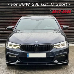 Car Front Bumper Lip Spoiler Splitter Diffuser For BMW 5 Series G30 G31 M-Sport 525i 530i 2017-2020 Bumper Guard Cover Body Kits