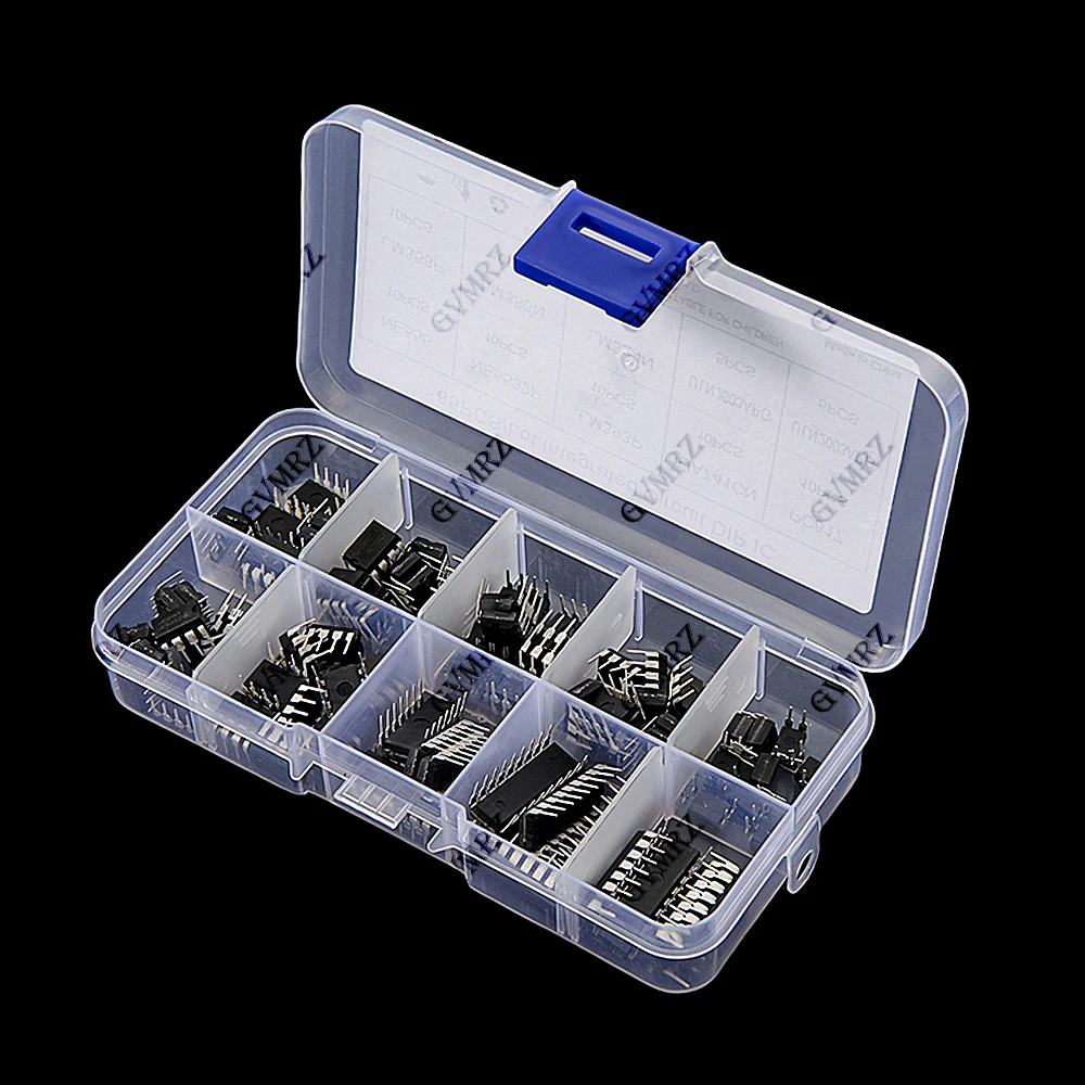 10Values 85PCS IC LM393P UA741CN Chip IC Kit DIP Direct Insertion Single Precision Timer LM358 NE555 LM358P NE5532P PC817