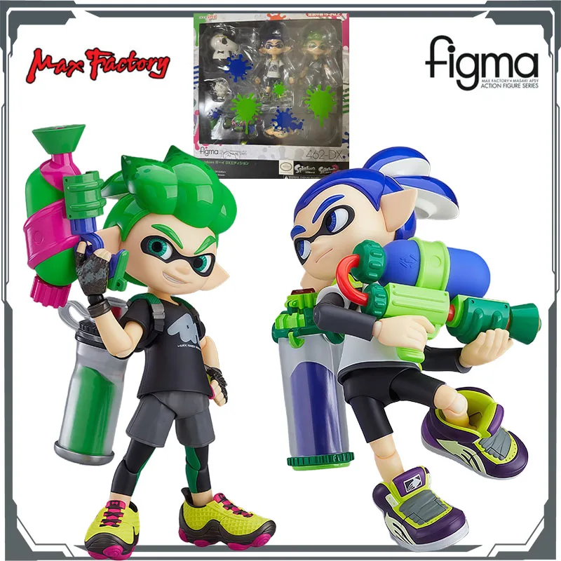 Figuras de Acción de Anime Figma Splatoon Boy DX Edition Originales de Max Factory, Juguetes para Niños, Regalo de Navidad, Modelo Coleccionable, Adornos