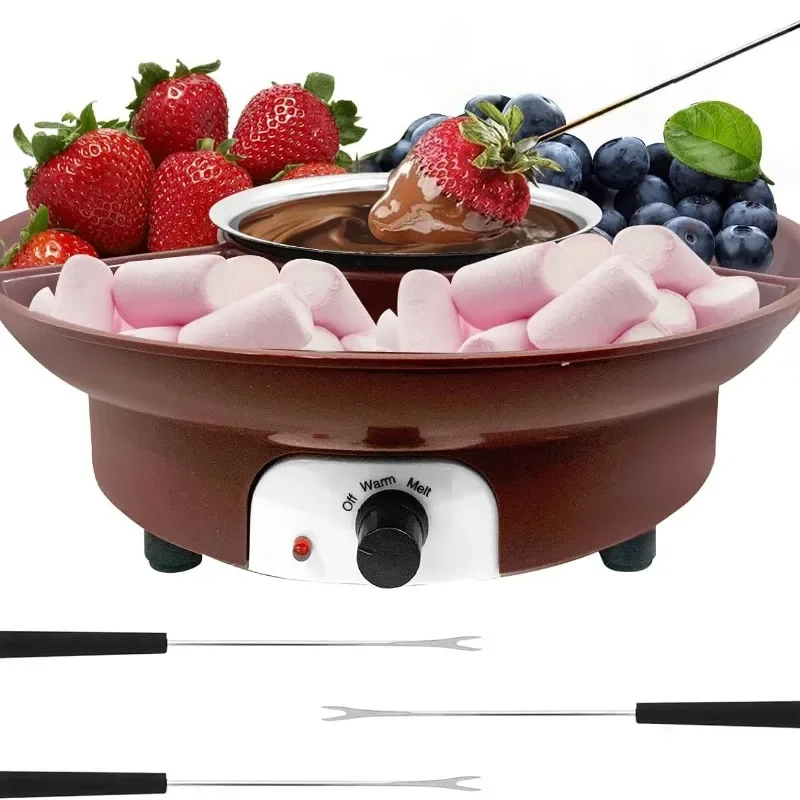 Chocolate Fondue 1PC Chocolate Fountain Machine, Melting Tower with Heated Homemade Chocolate Saucepan