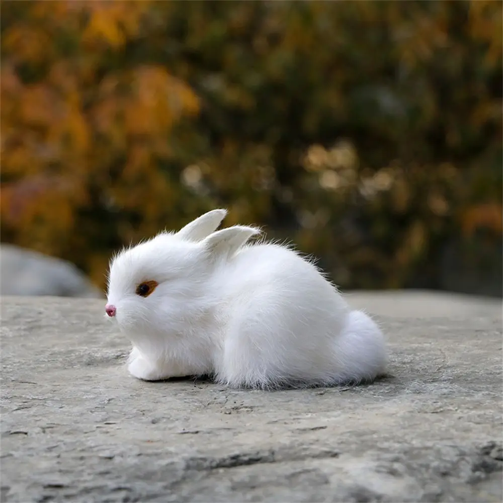 Cute Children's Birthday Gifts Desktop Furnishings Easter Rabbits Plush Toys Simulation Rabbit Model