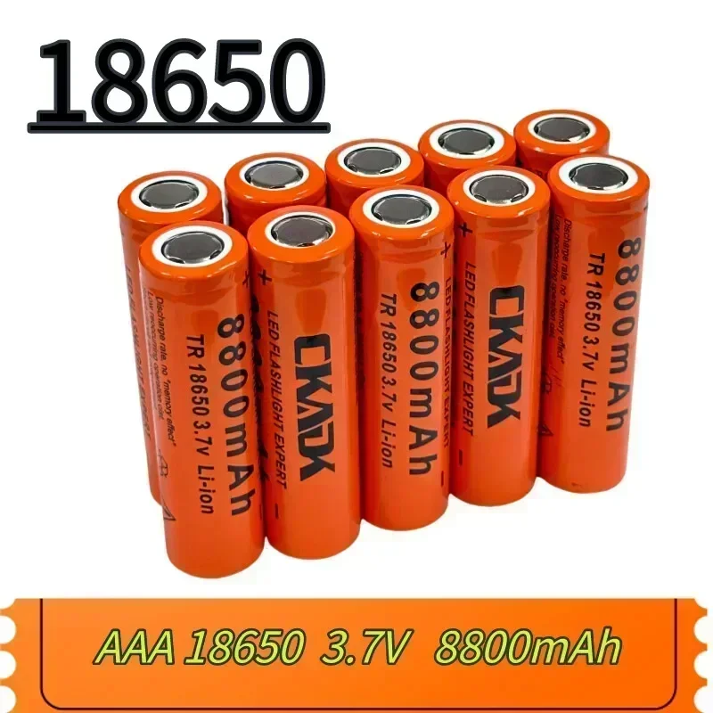 

18650 Battery 2024 Bestselling 8800mAh+Charger 3.7V 18650Li-ion Batteries Rechargeable Battery for Remote Control Screwdriver