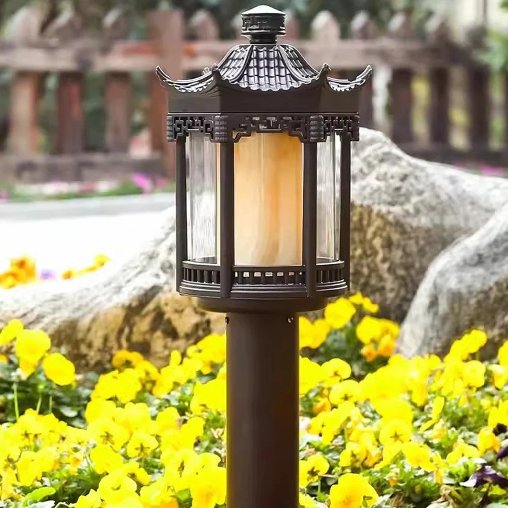 

Outdoor Lawn Lamp New Chinese Garden Outdoor Garden Lamp Simple Creative Villa Courtyard Landscape Lawn Lamps