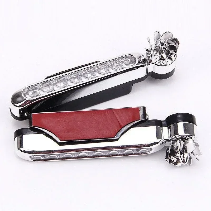 Wind Powered Car LED DayTime Running Lights Auto Auxiliary Lighting Rotation Fan Lamp Auto Day Time Headlights Car Accessories