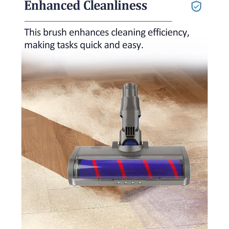 AA80-untuk Dyson V6 DC58 DC59 DC62 DC72 Pengganti Sikat Rol Lembut Tambahan Vakum dengan Lampu Debu untuk Pembersih Kayu Keras