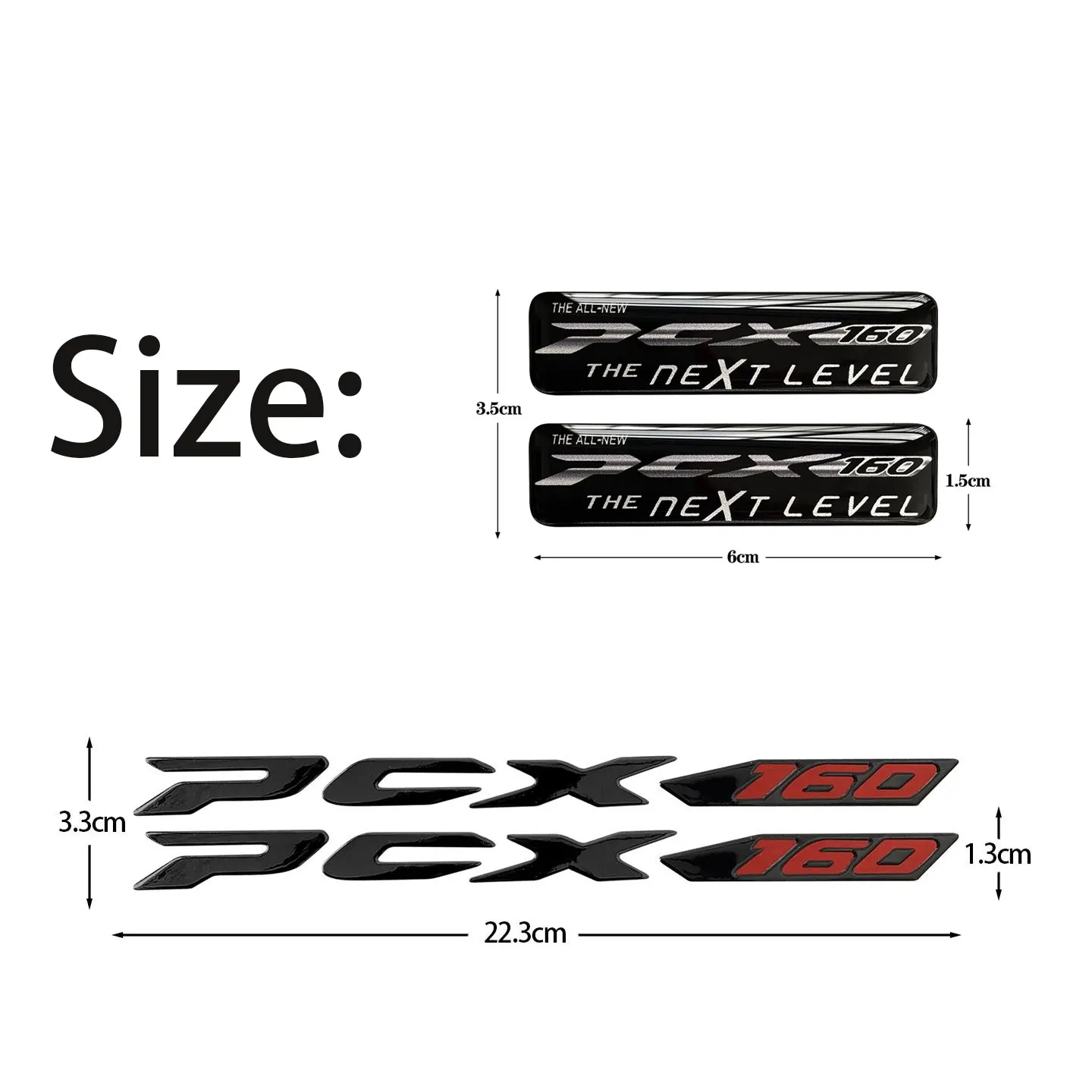 Compatible for PCX 160 PCX160  2021 2022 2023 2024 2025 2026 Soft Rubber Pad sticker decals Scooter Emblem decal stickers