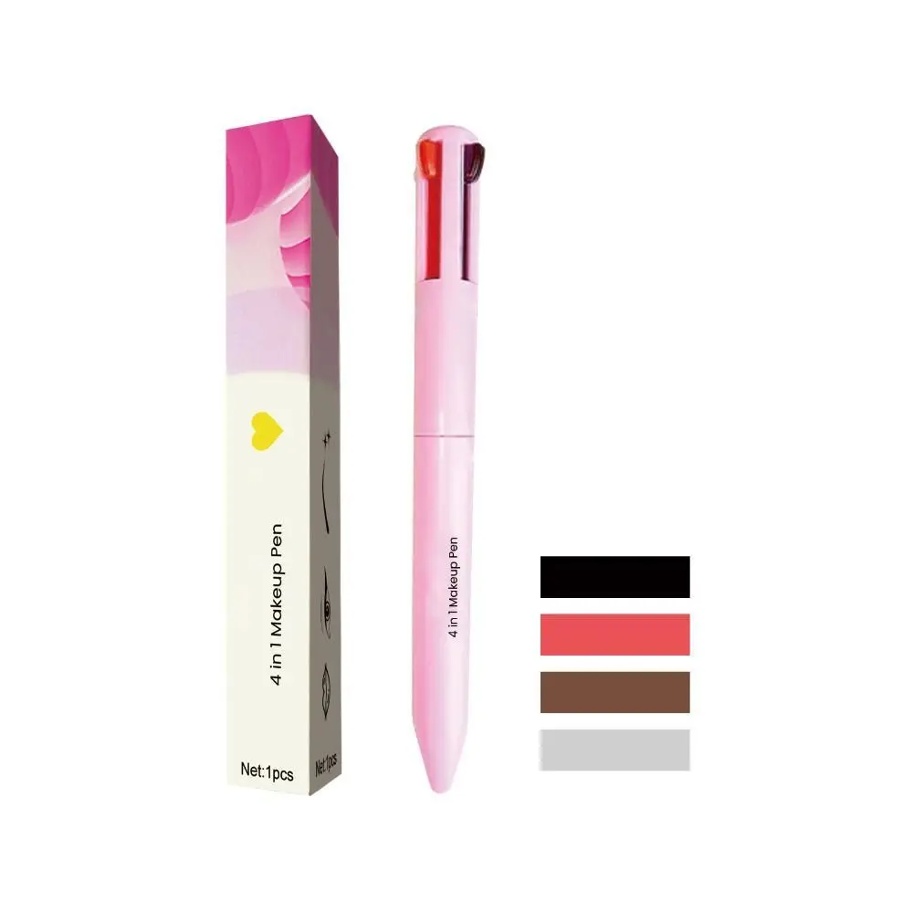 Nuovi cosmetici 4 in 1 Eyeliner Trucco multieffetto Penna per labbra Penna per labbra impermeabile Bellezza e salute Penna per baco da seta sdraiata da donna