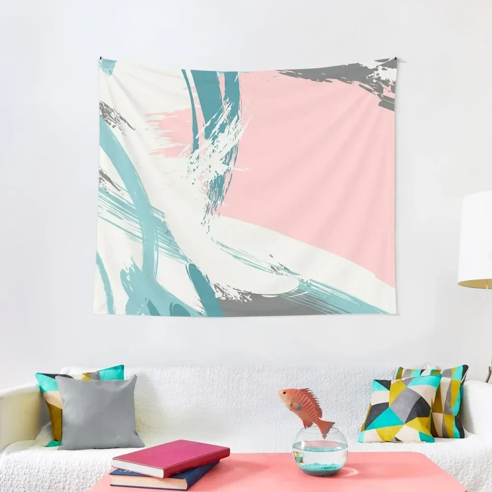 

Watercolor painting Pink blue pastel Tapestry Decoration Room Korean Room Decor Things To The Room Aesthetic Decor Tapestry