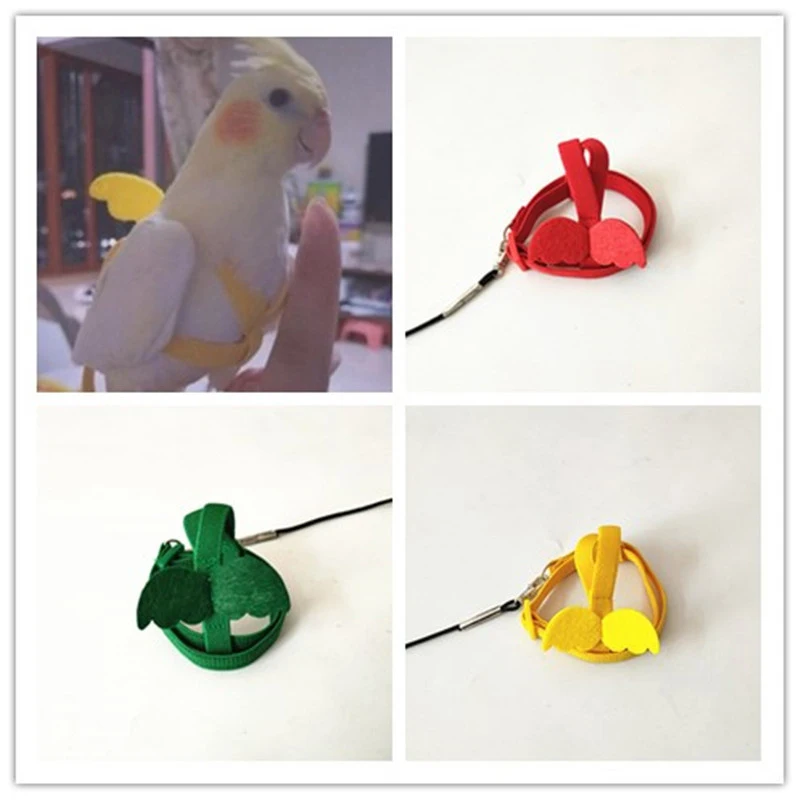 Ultra-Light Parrot Flight Harness - Extended Leash For Lovebirds, Cockatiels, And Sun Conures - Perfect For Outdoor Adventures