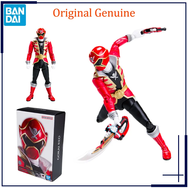 

Original Genuine S.H.Figuarts Kaizouku Sentai Gokaiger GOKAI RED Bandai Anime Model Toys Action Figure Gifts Collectible