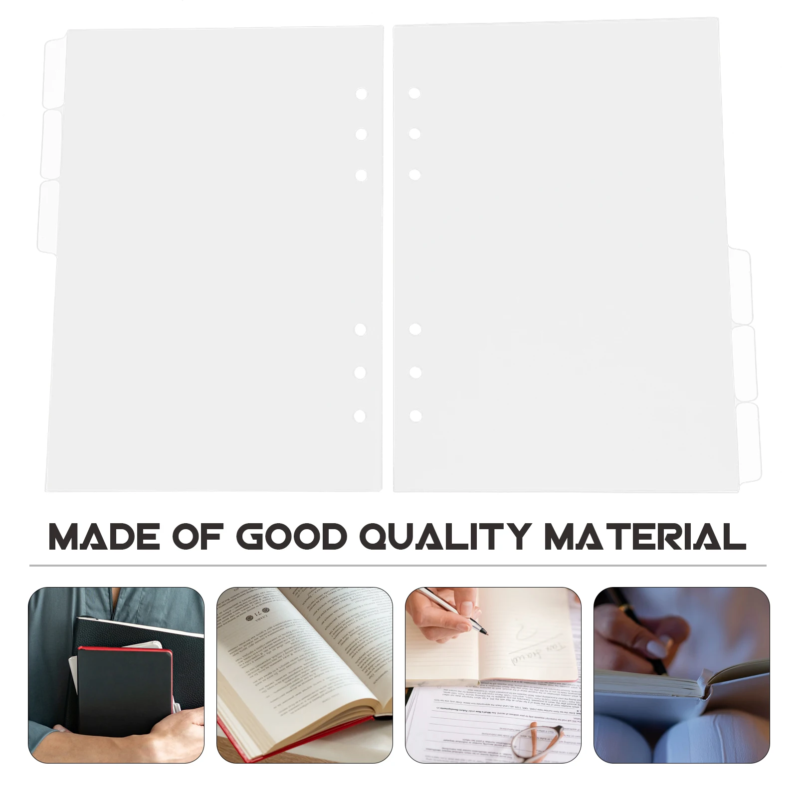 

2 Sets 6-Hole Translucent Tab Dividers For Notebooks Binders Files Index Classified Label Divider Pages Organizing Tools For