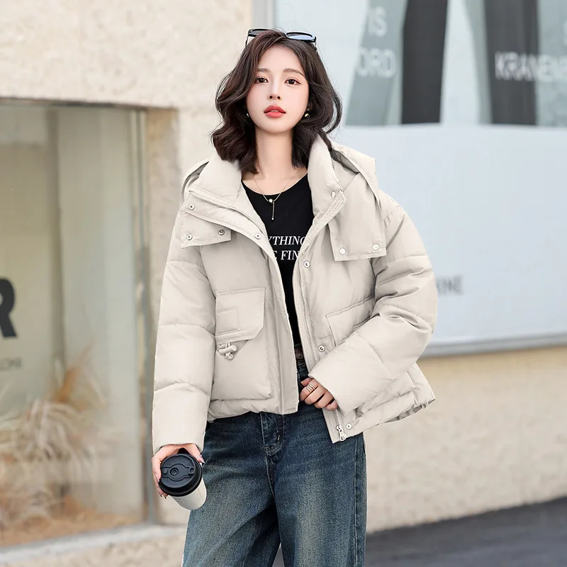 Nouveau modèle manteau rembourré en coton pour femmes routine de style court nouveau Style chinois hiver épaissir grande taille fermeture éclair à capuche Vintage