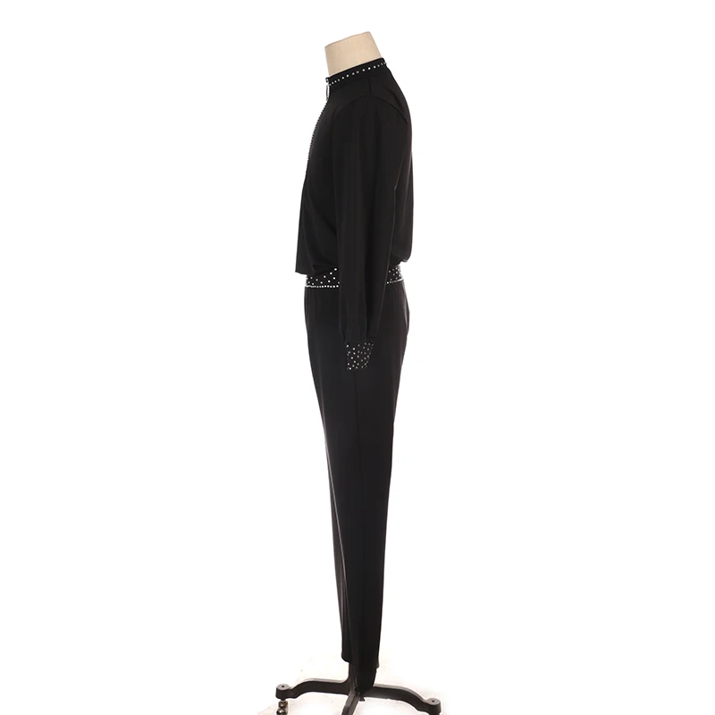 Nasinaya Boys' Performance Clothing Set Top And Pants Leotard Children's Black Figure Skating Competition Training Clothing