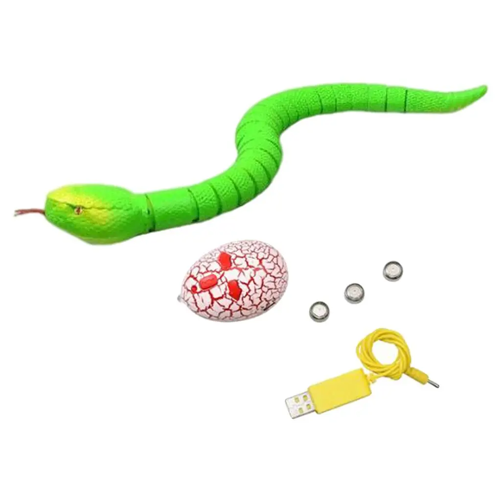 Remote Control Snake Model Toy for Pranks Game Kids Adults USB Rechargeable Realistic Scary Party Prop