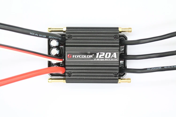 Flycolor ESC Geschwindigkeitsregler 150A 120A 90A 70A 50A Bürstenloser ESC mit 2-6S Lipo BEC 5,5V/5A für RC-Boote F21267/71F – Detail 8