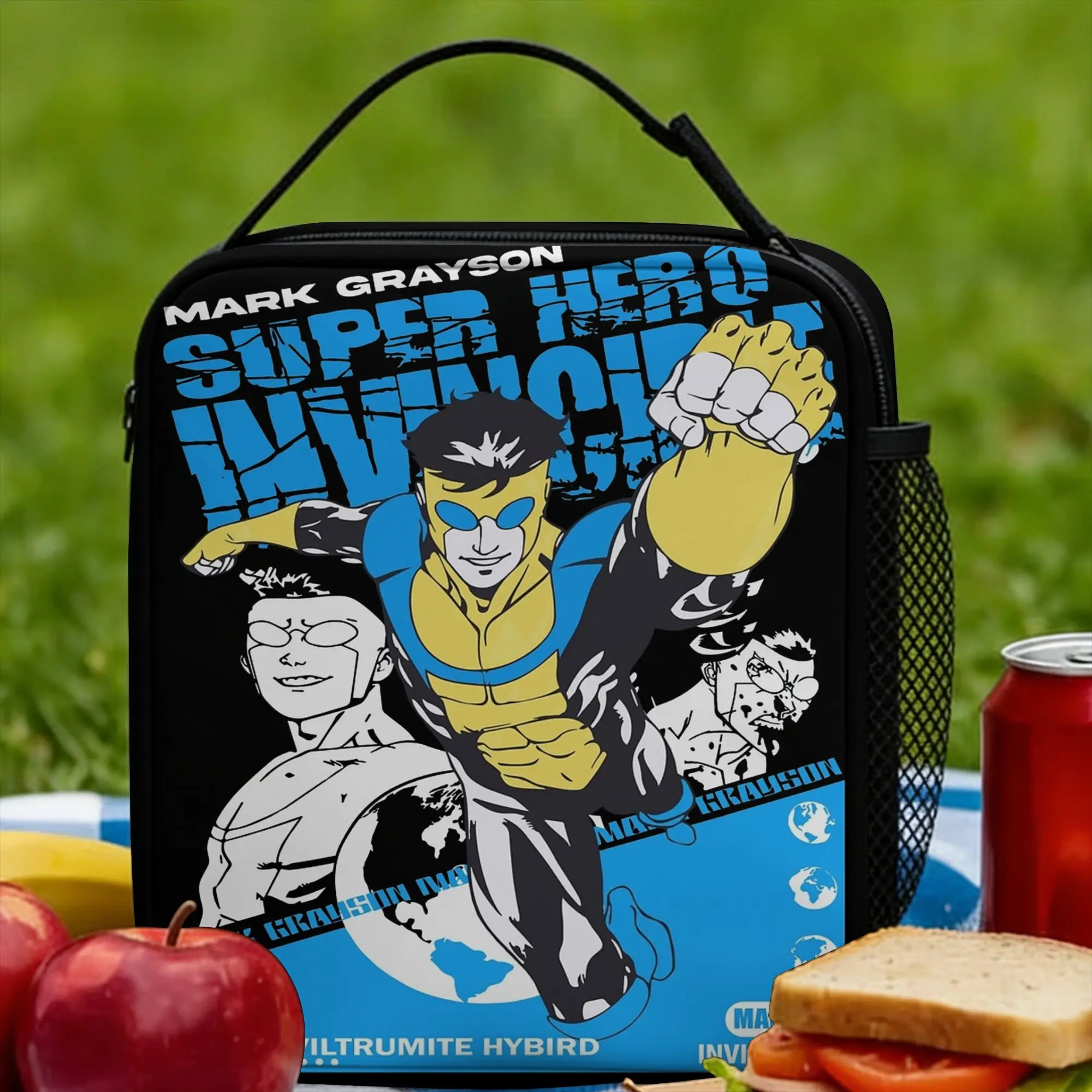 Invincible Lunch Bag Mark Grayson Picnic Lunch Box For Girls Kawaii Custom Thermal Tote Handbags Waterproof Portable Cooler Bag