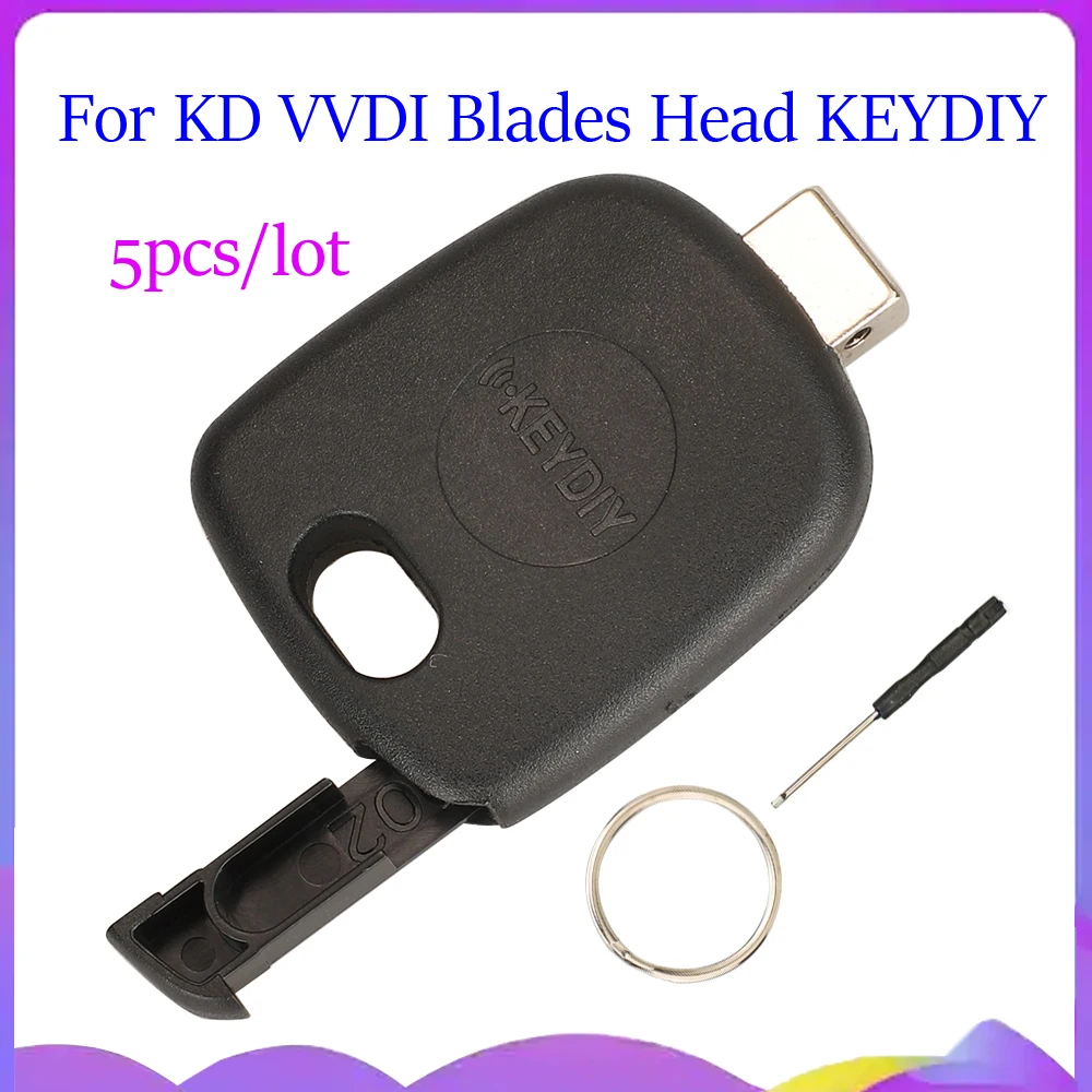 jingyuqin New 5pcs KEYDIY Universal Car Key Shell For Center Groove Blade KD VVDI Blades Head With Chip Holder Housing