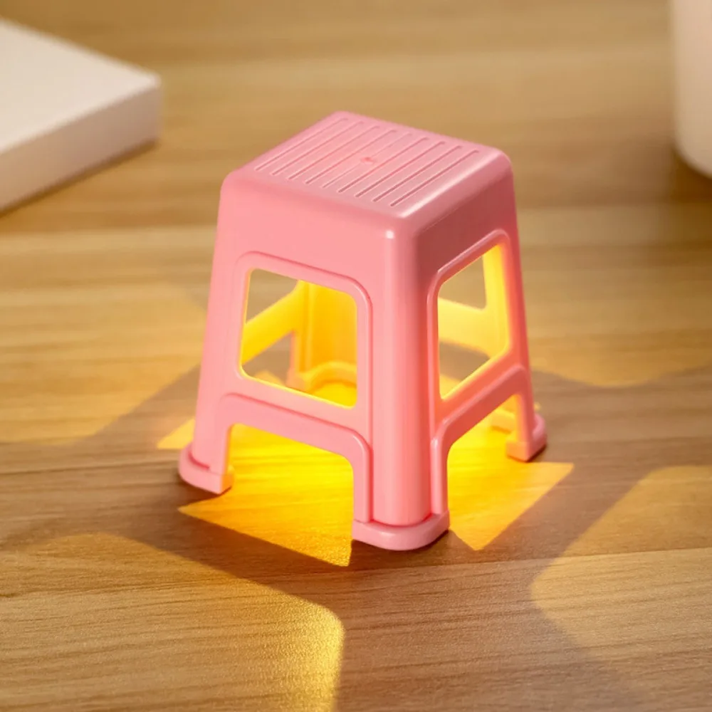 

Ornament Plastic Material LED Mini Stool LED Light Stool Shape Night Light Cute Design Mini Size Creative Ornament Night Use