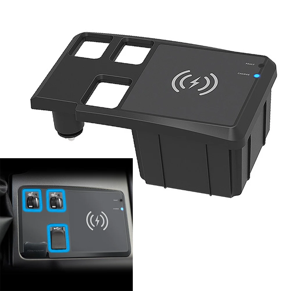 

For Daily Commuting Black Wireless Car Charger Charging Panel For Vehicles Wireless Charger Dashboard Charger Kit