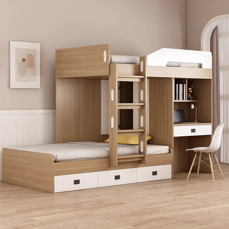 Customizable upper and lower beds Customized whole house double dislocation bed with wardrobe