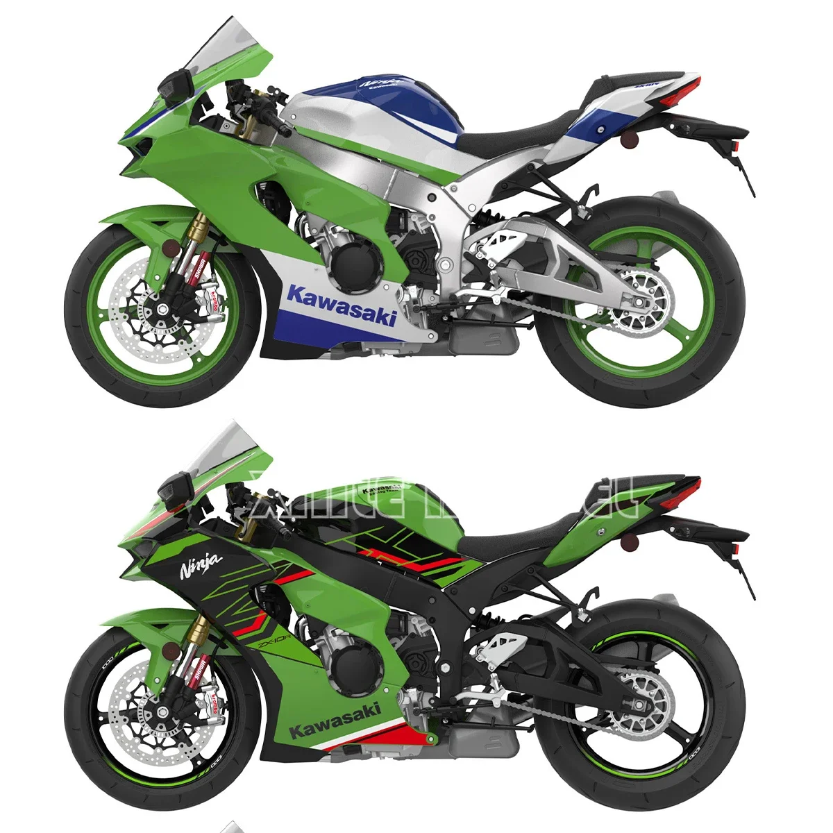 MENG 플라스틱 조립 모델 키트 MT-007 가와사키 닌자 ZX-10R 오토바이 1/9