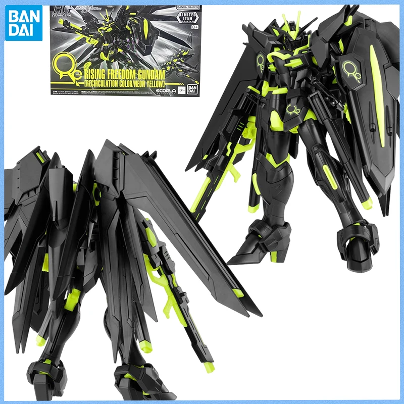 bandai-veritable-hg-1-144-rising-freedom-gundam-couleur-de-recuperation-jaune-neon-figurine-d'anime-poupee-jouet-mobile-pour-les-collectionneurs