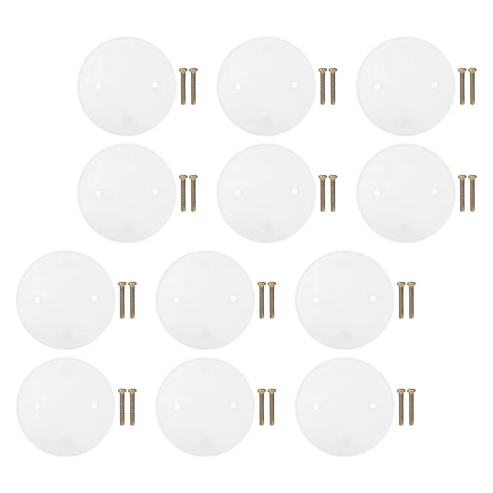 12Pcs Round Ceiling Blank Cover Plate White 4.32 Inch Plastic Ceiling Hole Concealer Cover for Home Office Commercial Spaces