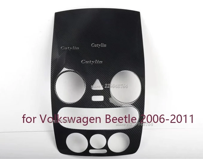 For Volkswagen Beetle 2001-2011 ABS Carbon Fiber Car Center Console Cover Trim Center Air Condition Outlet Interior Decoration