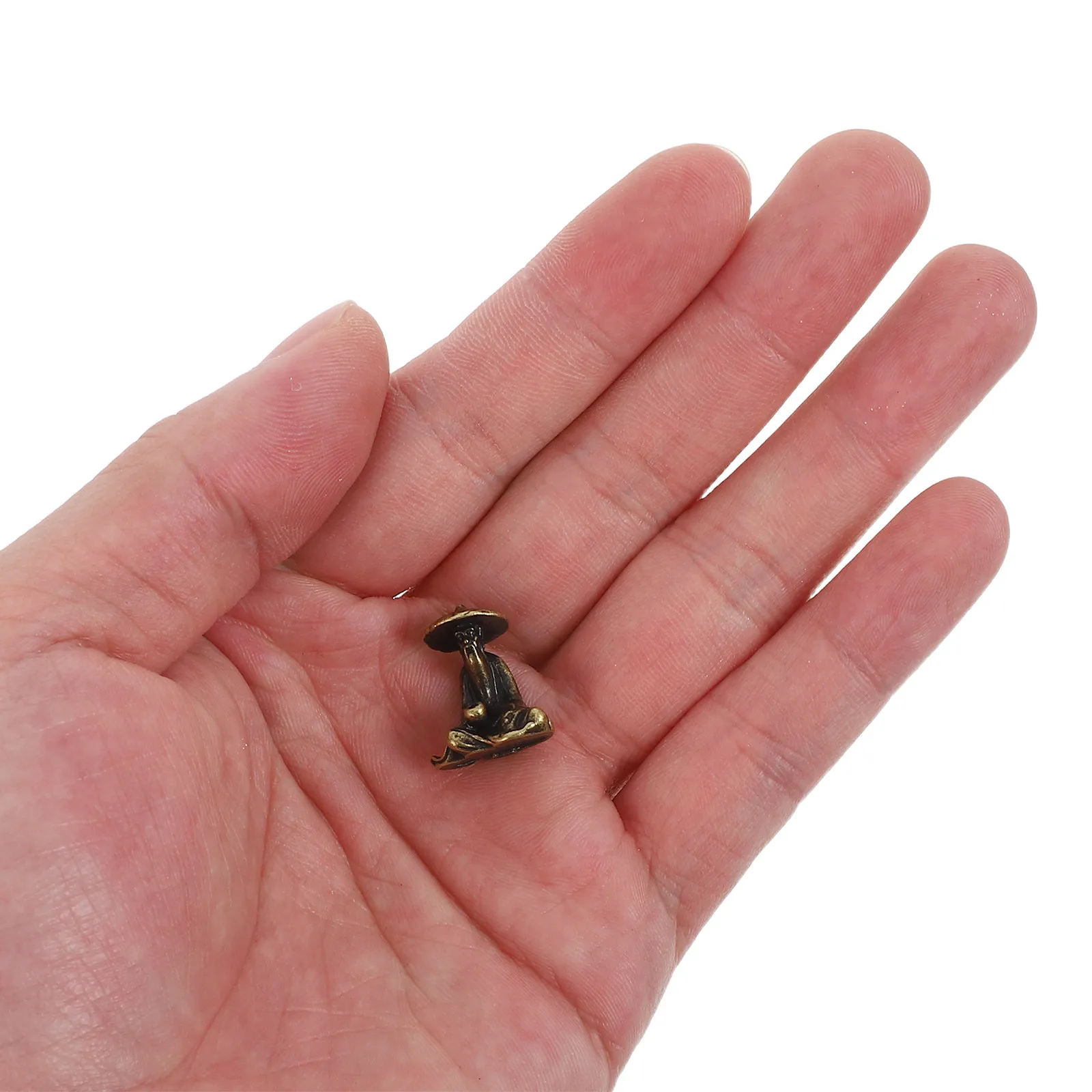 Vintage Alloy Fisherman Statue Decorative Micro Landscape Aquarium Decor Desktop Bonsai Rockery Ornament Natural Fish Tank