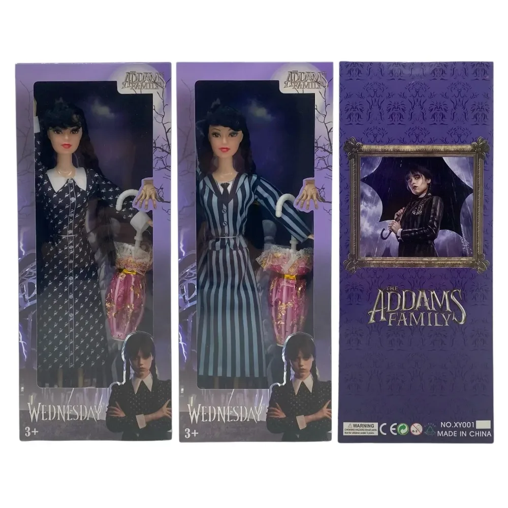 The Wednesday Addams Figure Doll Cute Cloth puppet Toys Wednesday Addams Family Doll Children Toy Birthday Christmas Gifts