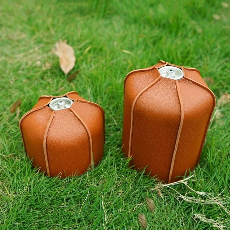 Gas Tanks Protective Cover PU Leather Gas Canister Protector  Cylinder Storage Bag Outdoor Camping Gas Storage Cover