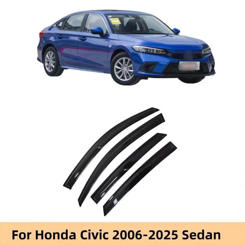 For Honda Civic 2006 2007 2008 2009 2010 2011 2012 2015 2016 2017 2022-2025 Window Visors Rain Sun Guard Vent Wind Deflector