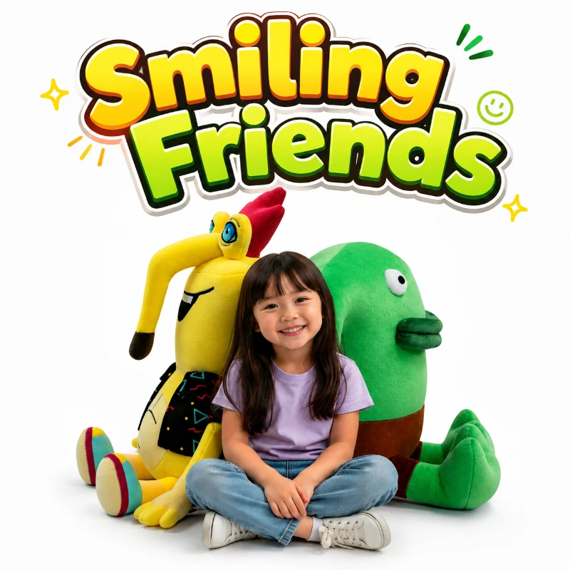 

Stock Smiling Friends Plush Toy Cute Cartoon Anime Plush Doll Soft Stuffed Plushie Collectible Kids Birthday Gift Room Decor