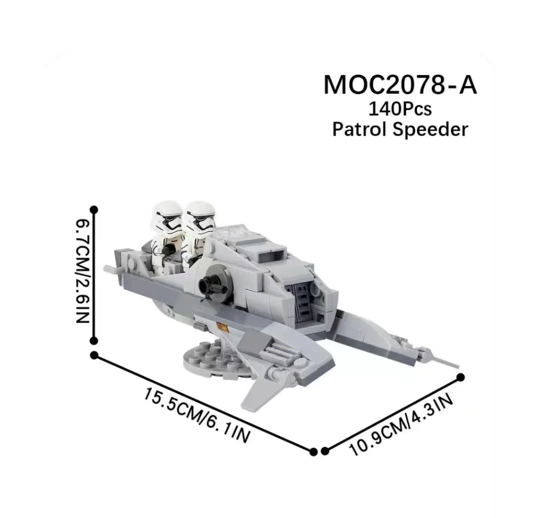 Novo espaço hegemônia filme cena tanque droid bloco de construção modelo diy montagem brinquedo crianças presente aniversário MOC-75015 MOC-7748