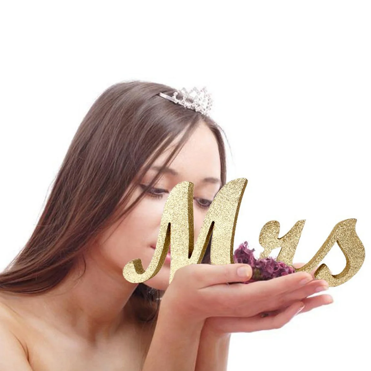 

Mr Mrs Wooden Sign Gold Glitter Wedding Decoration For Table Centerpiece Outdoor Indoor Party Event Decorations
