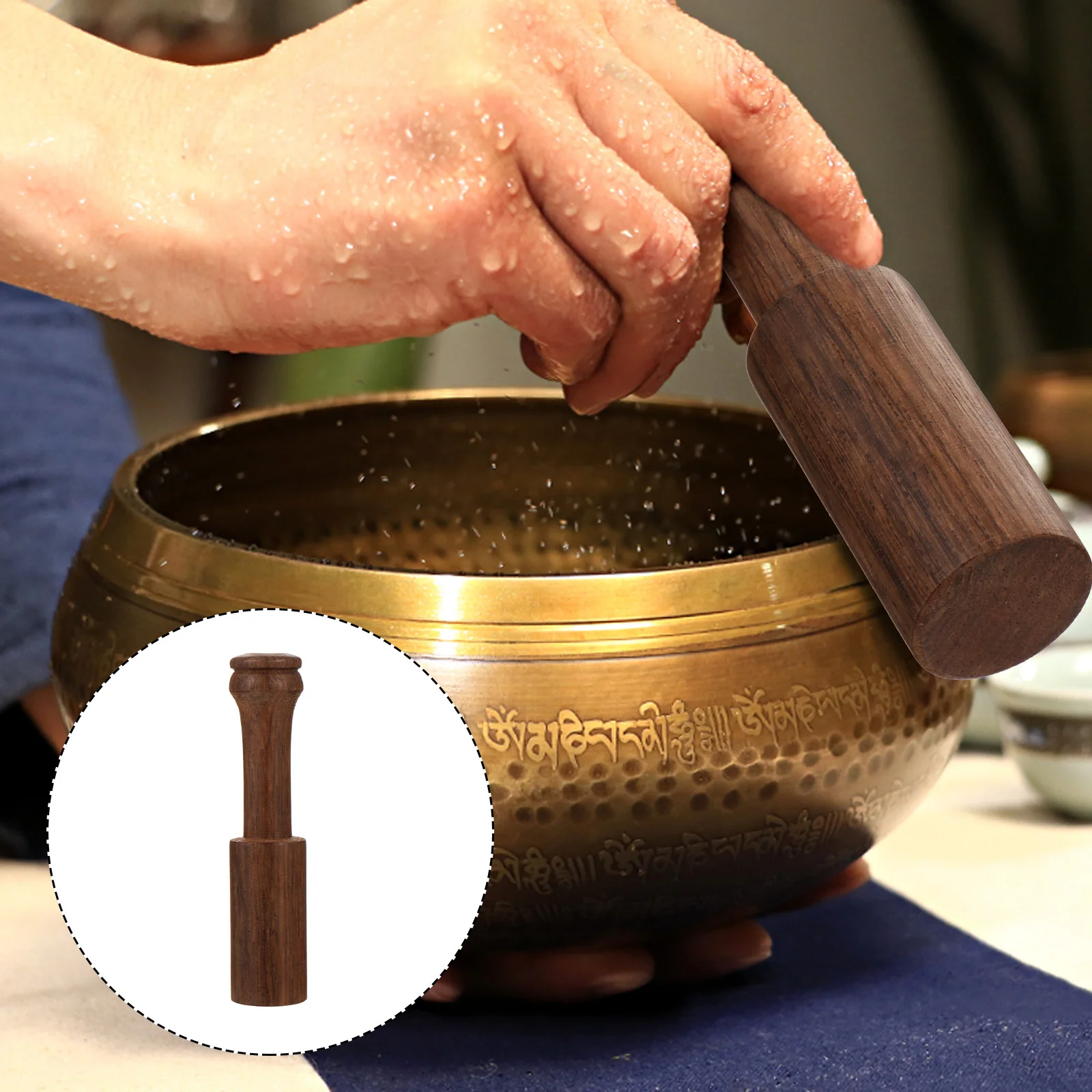 

Wooden Mallet For Buddha Singing Bowl Therapy Grinding Stick Healing Gift Parts Accessories Instrument