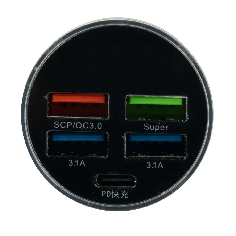 1 stücke 150w schnelles Auto ladegerät 4 USB-Anschluss Typ C Universal buchse Adapter schwarz 12-24V Eingang neue Energie Fahrzeugteile