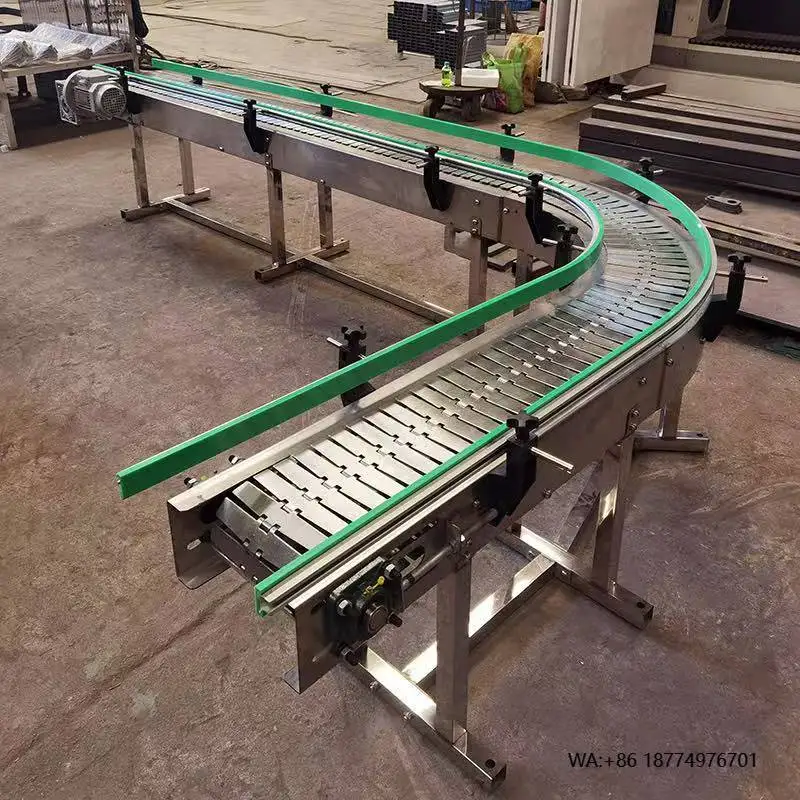 

Эффективный заводской цепной конвейер с плоским верхом, конвейерная лента из нержавеющей цепной пластины, машина для наполнения пищевых продуктов и напитков