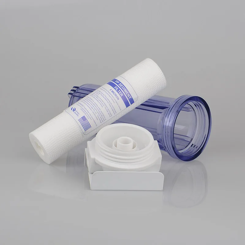 

10-Inch Single-Stage Whole House Water Filter PP Cotton Gradient Precipitation Kitchen Front Water Purifier 1/4'' 1/2'' Inlet