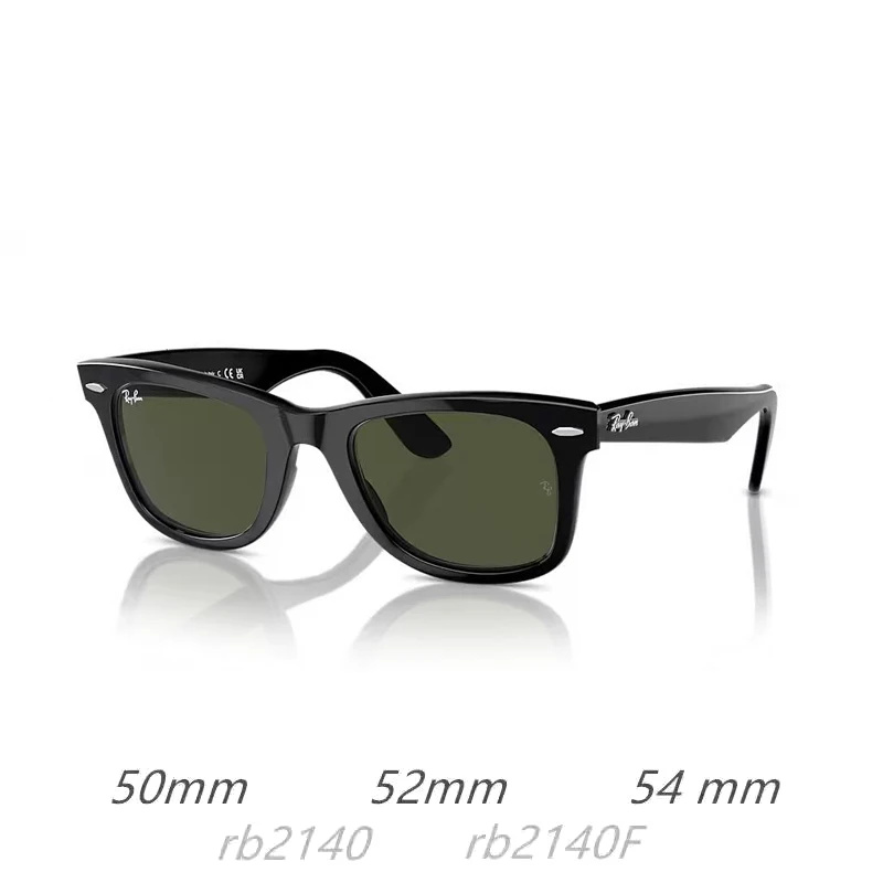 Óculos de sol RayBan original Classic 2140 / 2140F WAYFARER com lentes de vidro, proteção UV polarizada, óculos premium em caixa
