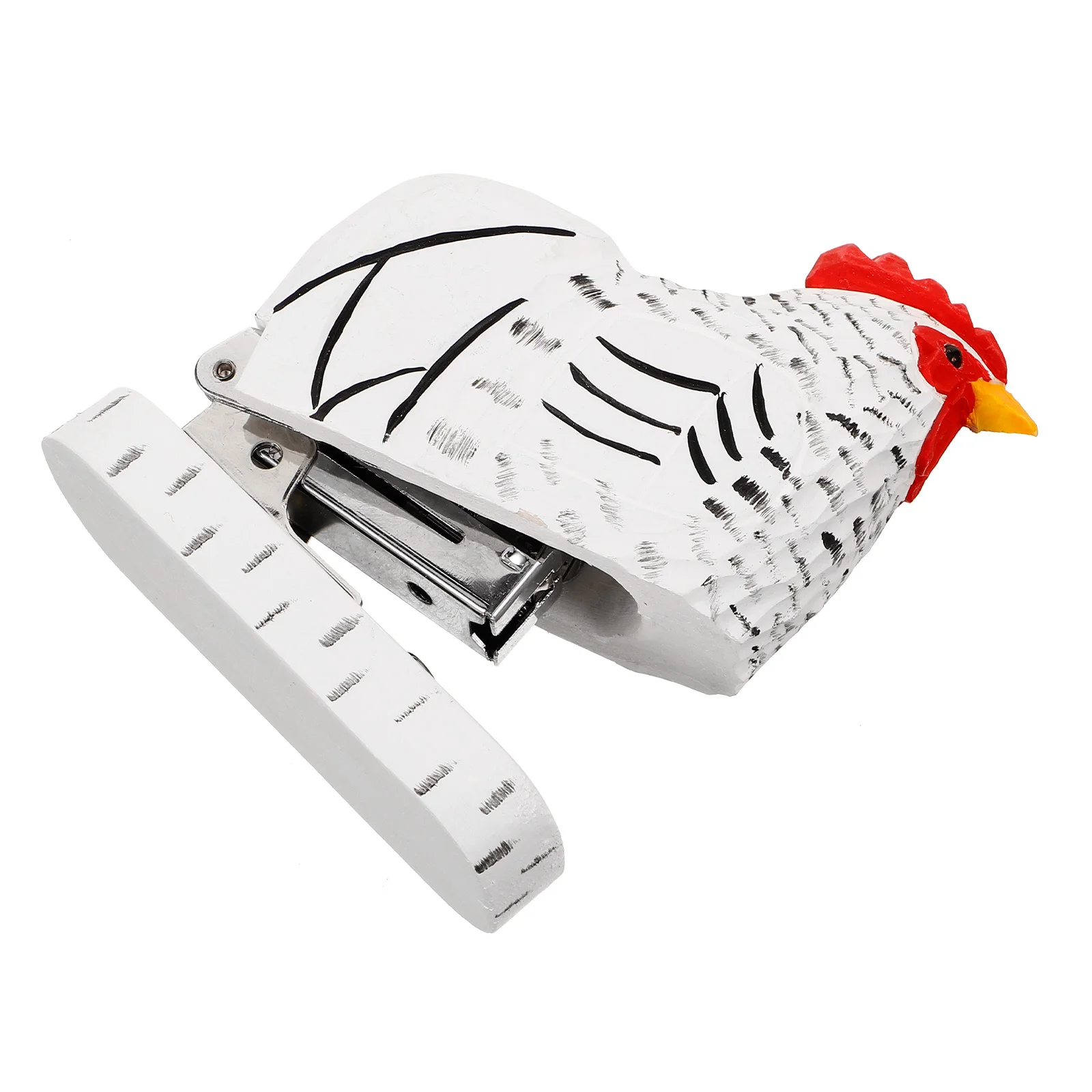 Animal Rooster Stapler Reusable Wooden Small Handmade Portable Office File Stapler Cute Animal Desk Accessories