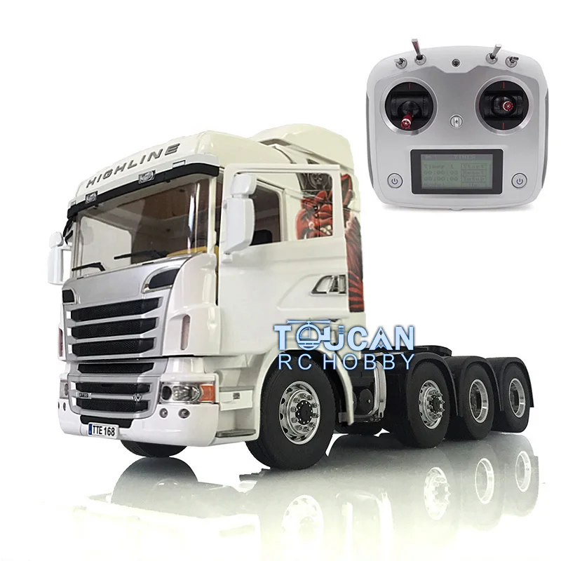 1/14 LESU 8*8 Scale RC Tractor Truck Car Model Painted Metal Chassis Smoking 802B Servo Motor Controller Kit Toy THZH0945