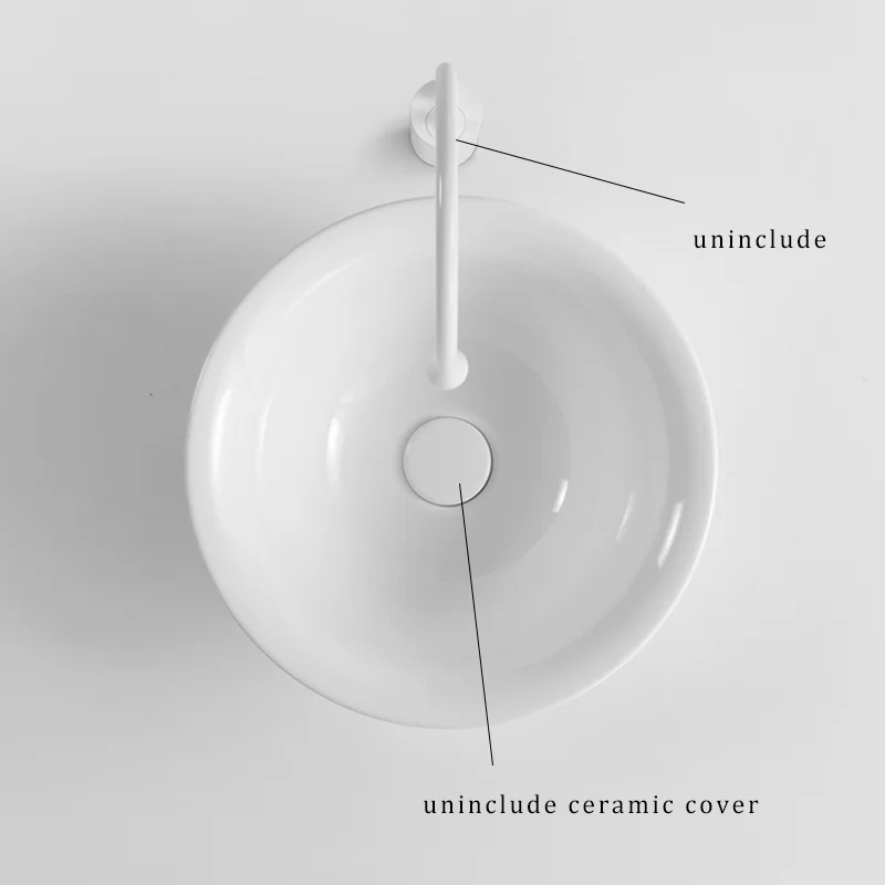 

Elegant Ceramic Vessel Sink, Round Design Ceramic Wash Basin - Ideal for Modern Bathroom Fixtures, Suitable for Dressing Rooms, Vanities, Bathrooms
