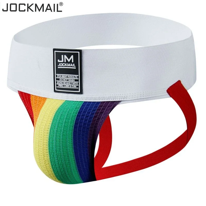 JOCKMAIL Men\'s Underwear Jockstrap Athletic Supporters, Gay Men Underwear Sexy Penis Pouch Mesh Stretch Performance Jock Strap