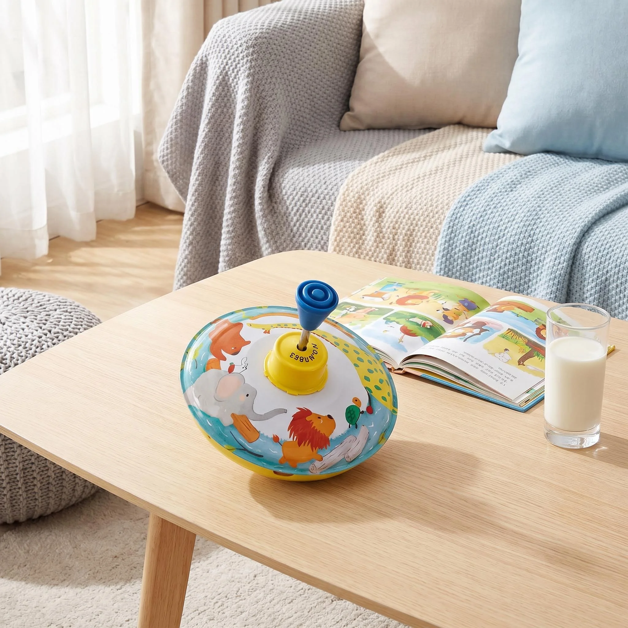 2026. Hand Pressed Iron Gyroscope, Sturdy and Durable cartoon Pattern Children's Classic Puzzle Toy