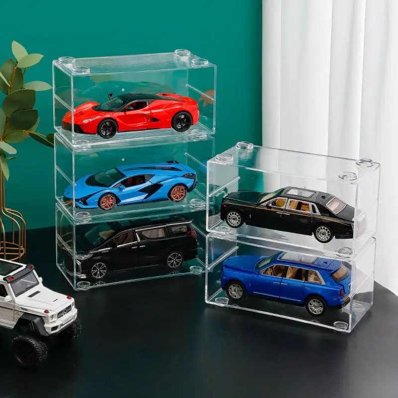 

1:24 Scale Collectible Car Display Case, Transparent Acrylic Dust-Proof Box with Hard Cover, Stackable for Storage & Protection