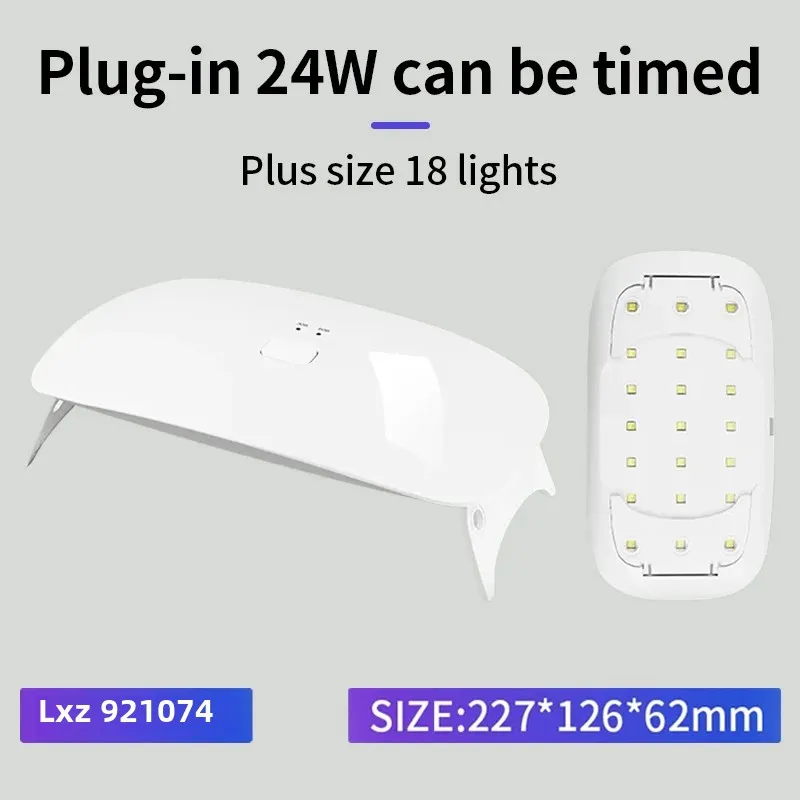 LUXIANZI Draagbare UV-uithardingslamp met timingfunctie Groene olielijm Sneldrogend USB-nageldroger LED Mini-zaklamppen