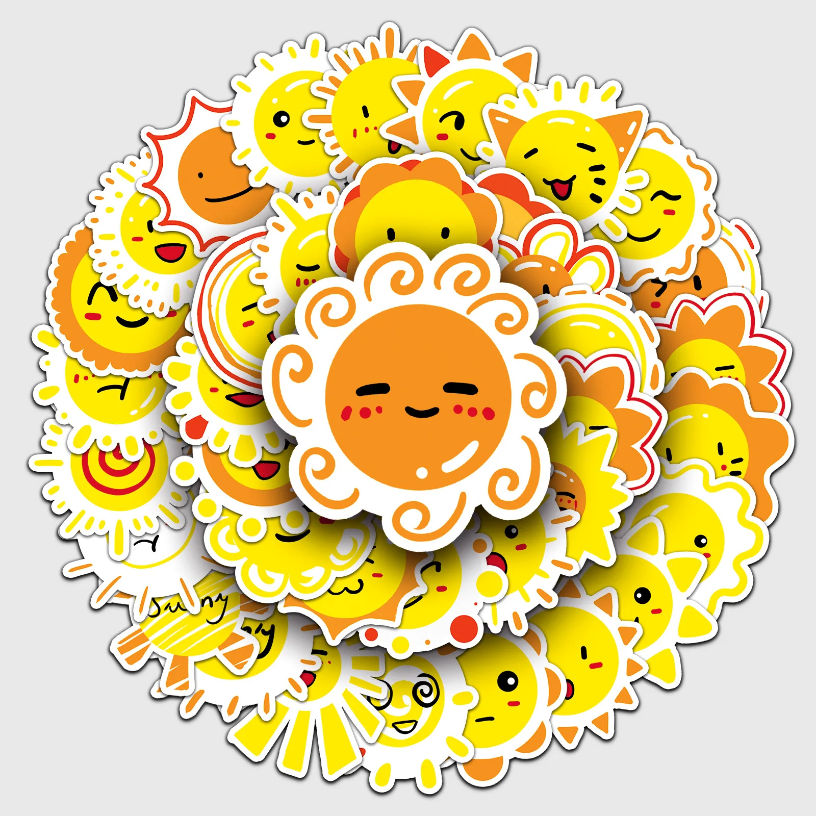 

50 Sun Graffiti Cross border Cartoon Original Guka Creative Waterproof Decoration Water Cup Luggage Stickers
