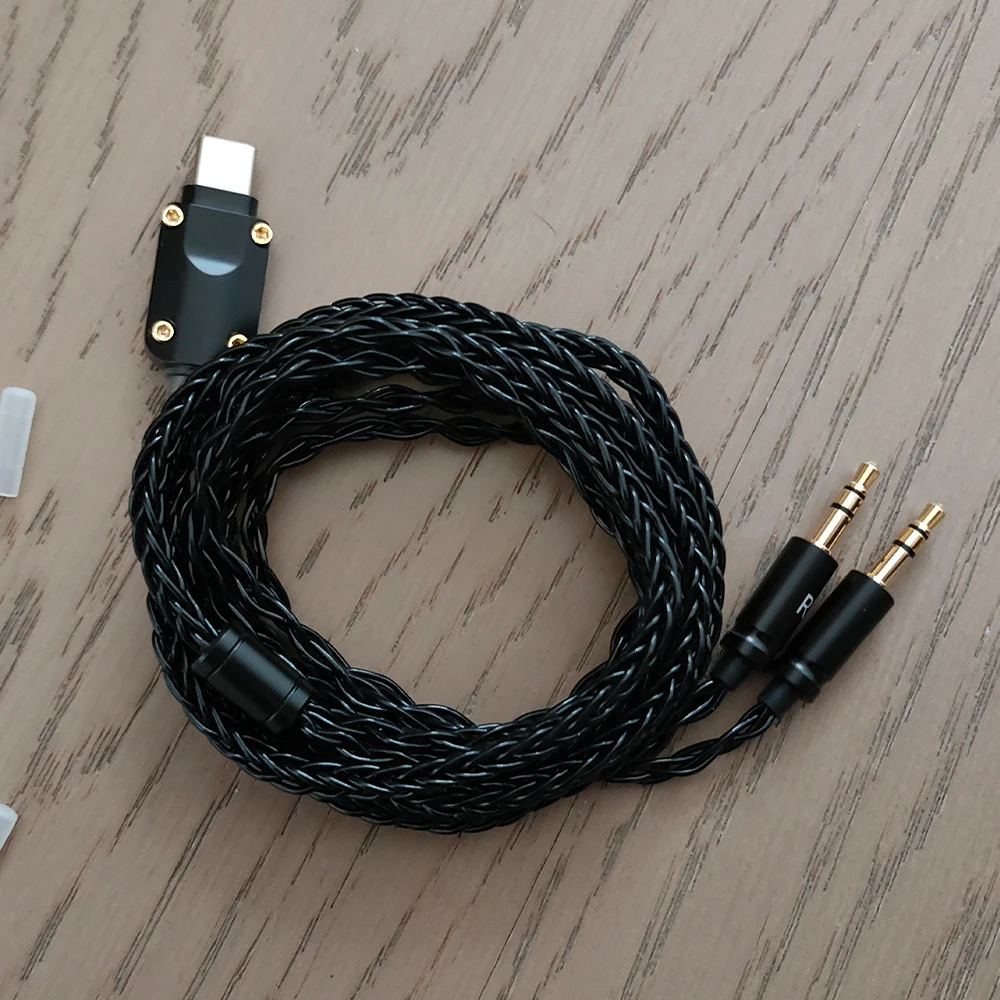 ELFINEAR DAC AMP مكبر للصوت محول دونغل كابل نوع C إلى المزدوج 3.5 AUX لعشاق الصوت